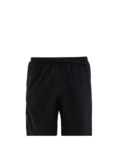 Gramicci Nylon Belted Packable Regular Fit Shorts In Black