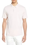 Theory Men's Solid Pique Cotton-blend Polo Shirt In Tint/ White