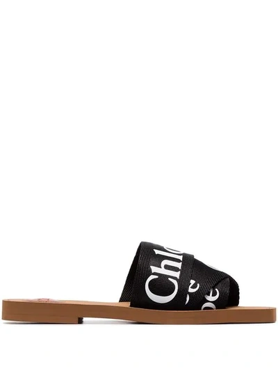 Chloé 'woody' Mules In 001 Black