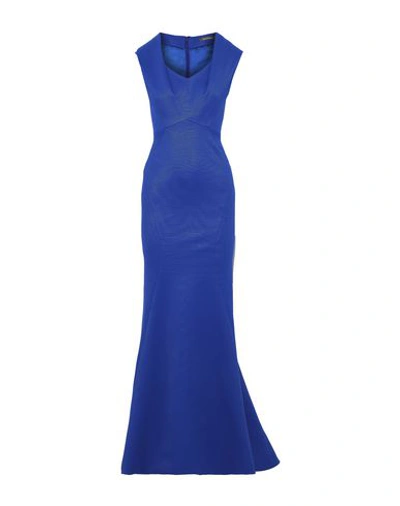 Zac Posen Long Dresses In Bright Blue