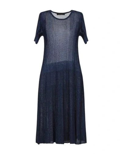 Frankie Morello Midi Dresses In Blue