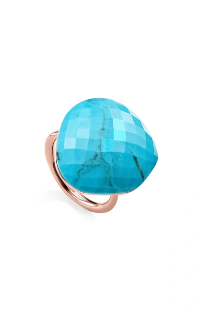 Monica Vinader Turquoise And 18k Rose Gold Vermeil Nura Large