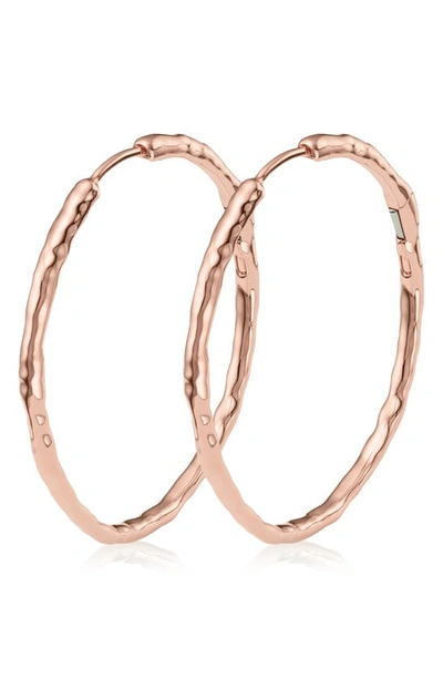 Monica Vinader Rose Gold Plated Vermeil Silver Siren Muse Large Hoop Earrings In R Gold