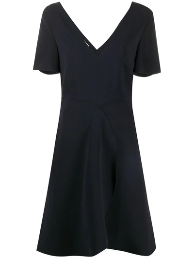 Stella Mccartney V-neck Short Dress In Blue