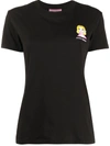 Chiara Ferragni T-shirt With Embroidered Mascot In Black