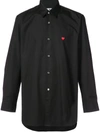 Comme Des Garçons Play Heart Logo Shirt In Black