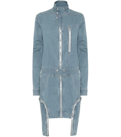 Rick Owens Drkshdw Denim Minidress In Blue