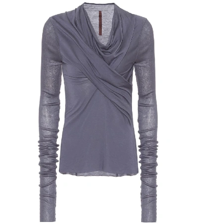 Rick Owens Lilies Knit Top In Blue