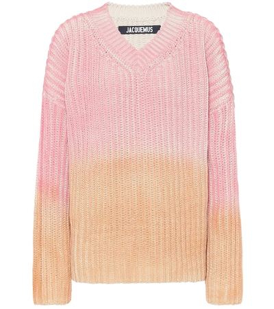 Jacquemus Le Pull Soleil Cotton Sweater In Pink