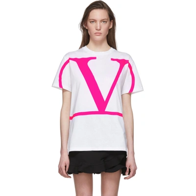 Valentino Vlogo Cotton T-shirt In Td4 Wht/fus