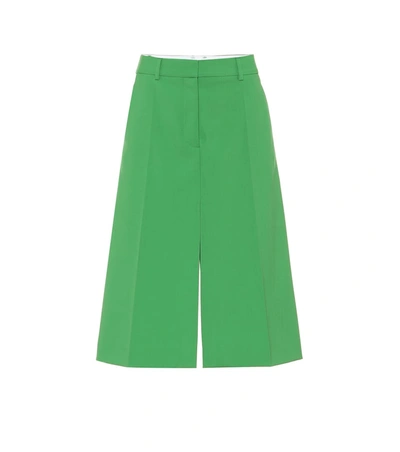 Stella Mccartney Alisha Wool A-line Midi Skirt In Green