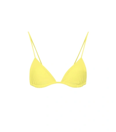 Jade Swim Via String Bikini Top In Yellow