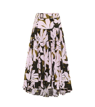 Alexandra Miro Penelope Printed Cotton Midi Skirt In Multicoloured