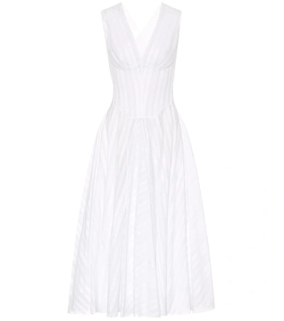 Alaïa Cotton-jacquard Dress In White