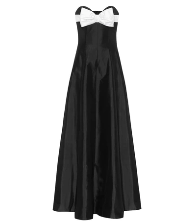 Rasario Off-shoulder Silk Gown In Black