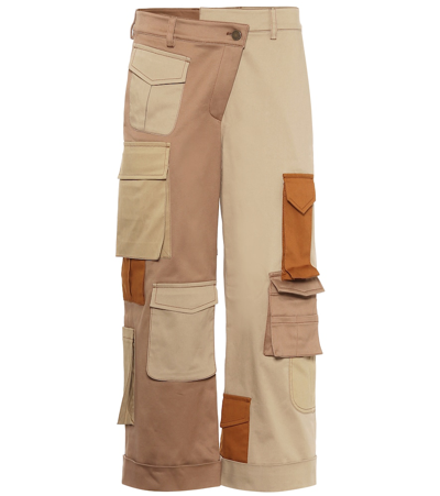 Monse Cargo-pockets Cropped Trousers In Brown