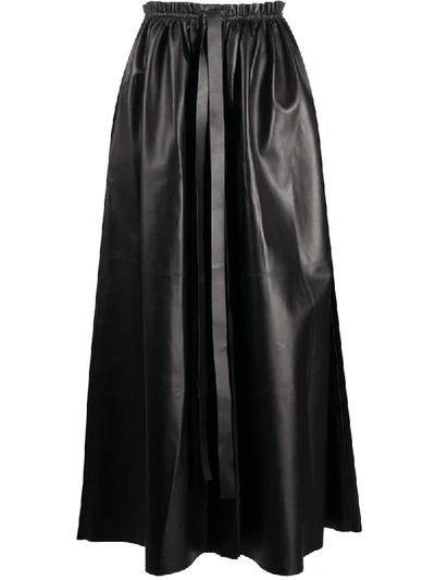 Givenchy Leather Maxi Skirt In Black