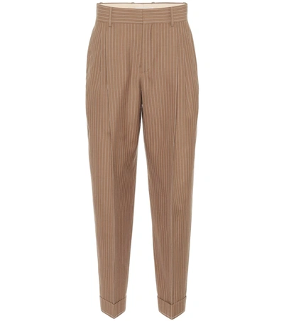 Chloé Virgin Wool High-rise Pants In Brown