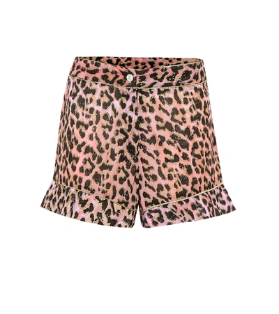 Juliet Dunn High-rise Printed Cotton Shorts In Multicoloured