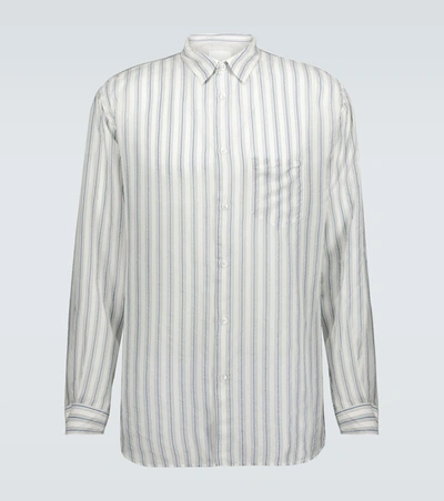 Maison Margiela Striped Regular-fit Shirt In White