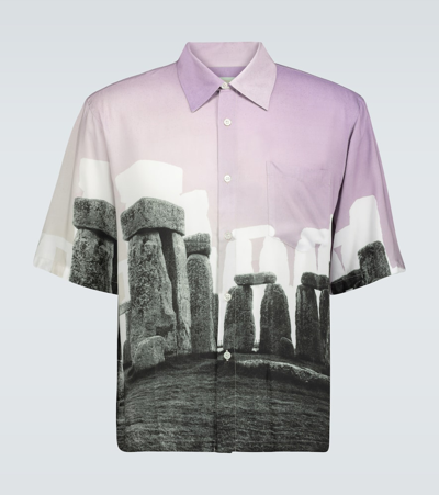 Aries Stonehenge Hawaiian Shirt In Multicoloured