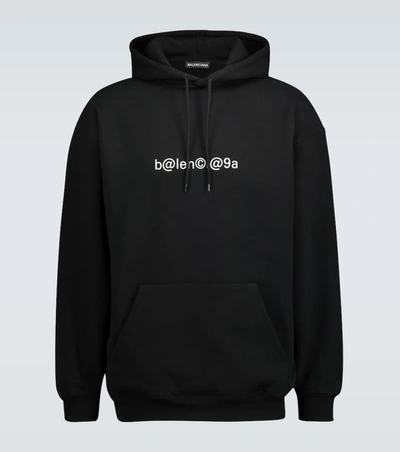 Balenciaga Symbollic Hooded Sweatshirt In Black