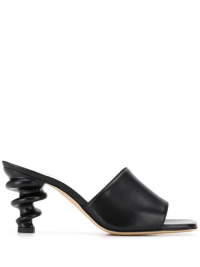 Kalda Nima Sandals In Black Leather