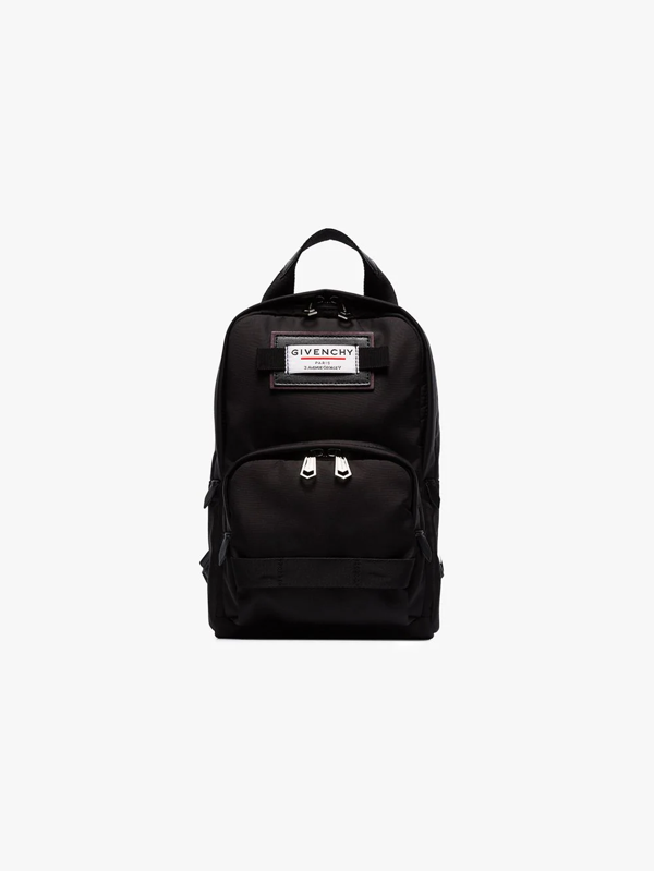 black sling backpack