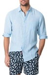 Rodd & Gunn Coromandel Button-up Linen Shirt In Aquamarine