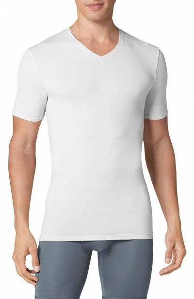 Tommy John Men's Second Skin High V Neck Undershirt In White
