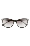 Longchamp Le Pliage 57mm Gradient Cat Eye Sunglasses In Black