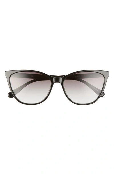 Longchamp Le Pliage 57mm Gradient Cat Eye Sunglasses In Black