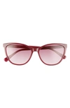 Longchamp Le Pliage 57mm Gradient Cat Eye Sunglasses In Purple