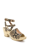 Etienne Aigner Yasmine Sandal In Snake Print Leather