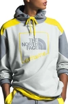 The North Face Extreme Hoodie In Gray-grey In Tin Grey/ Mid Grey/ Tnf Lemon
