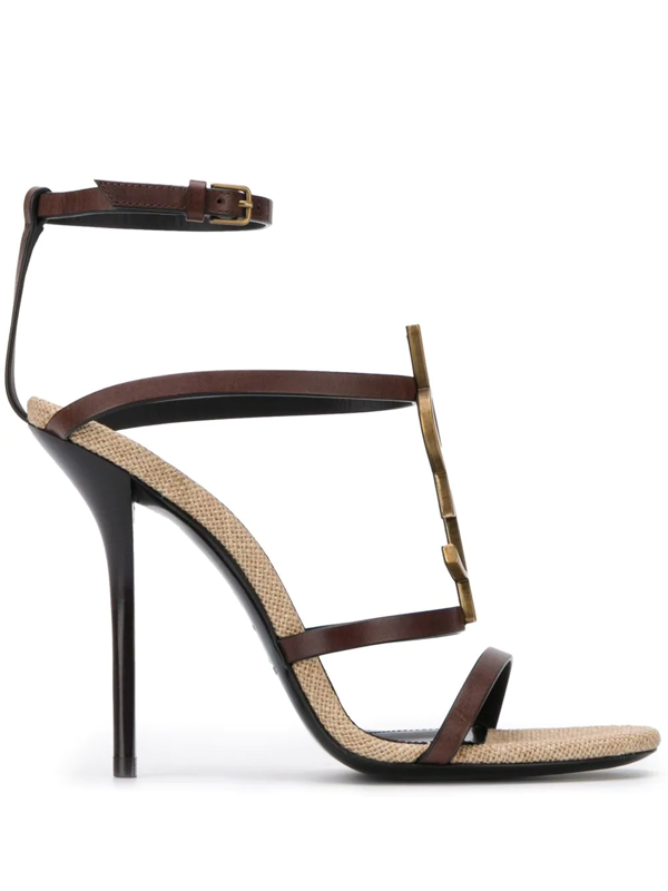 Saint Laurent Women's Cassandra Strappy High-heel Sandals In Brown |  ModeSens