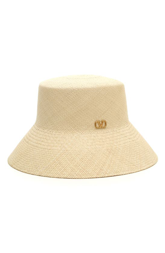 valentino straw bucket hat
