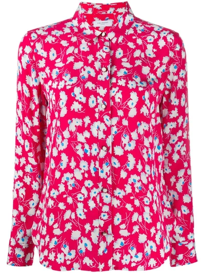 Equipment Leema Floral-print Silk Shirt In Pink