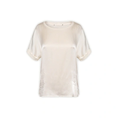 Gerard Darel Juliane - Cotton And Silk T-shirt In Ecru