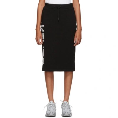 Kenzo Pull-on Logo Skirt In Black
