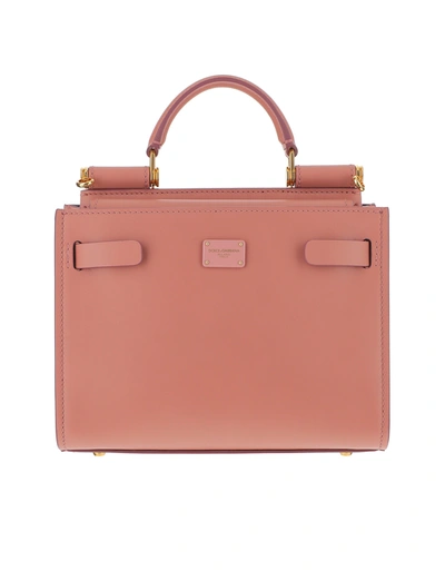 Dolce & Gabbana Peach Pink Leather Sicily 62 Mini Bag