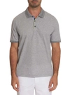 Robert Graham Champion Solid Classic Fit Short Sleeve Polo Shirt In Grey