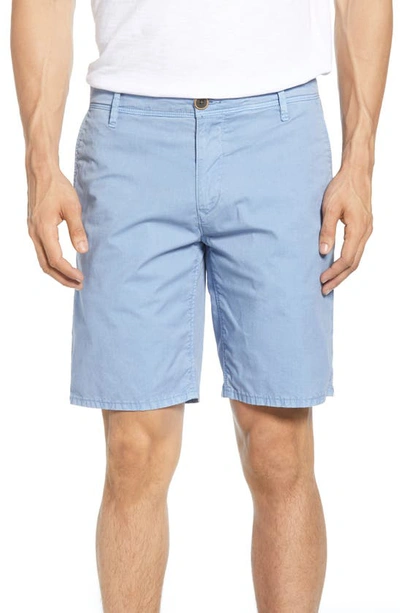 Rodd & Gunn The Peaks Cotton-blend Over-dyed Classic Fit Shorts In Sky