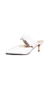 Botkier Women's Pina Bow-accented Suede Kitten Heel Mules In Coconut Leather