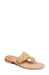 Jack Rogers Whipstitched Flip Flop In Natural Cork/gold