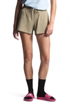 The North Face Aphrodite Motion Water Repellent Shorts In Twill Beige