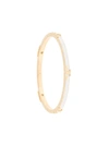 Tory Burch Serif-t Enameled Stackable Bracelet In Tory Gold/optic White