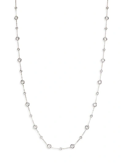 Adriana Orsini White Rhodium-plated & Cubic Zirconia Station Necklace