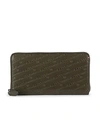 Bally Allover Logo Leather Wallet In Fango