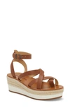 Lucky Brand Women's Jakina Espadrille Wedge Sandals Women's Shoes In Latte Leather
